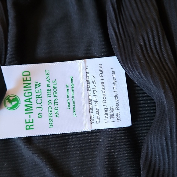 J Crew Black Textured Bikini Bottom, Brand New With Tags & Liner, Sz S - Picture 2 of 5